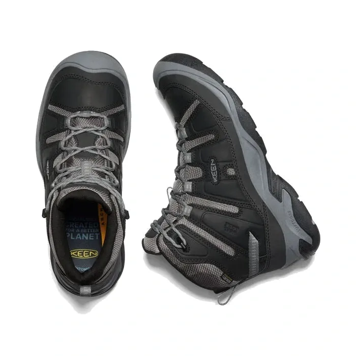 KEEN Men's Circadia Waterproof Boot - Black/Steel Gray