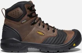 Keen Men's Waterproof Portland 6 Boot (Carbon-Fiber Toe) Size 11.5 Wide In Dark Earth Black