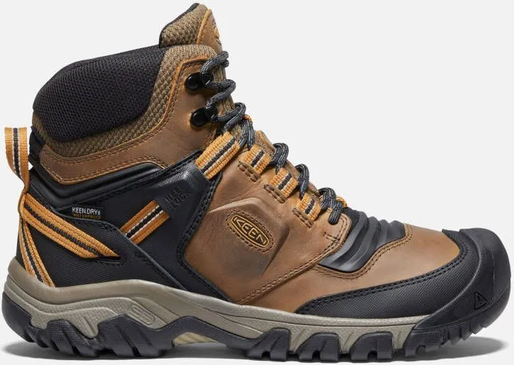 Keen Men's Waterproof Ridge Flex Boot Wide Size 10.5 In Bison Golden Brown