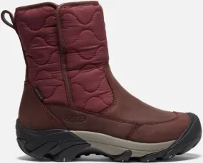 Keen Women's Waterproof Betty Pull-On Boot Size 10.5 In Burgundy Black