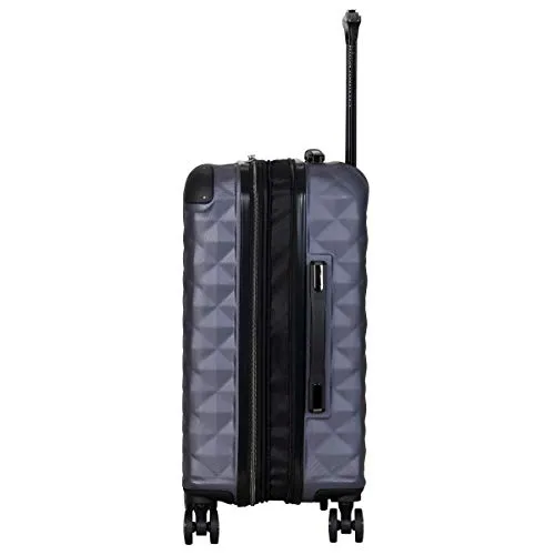 Kenneth Cole Reaction Diamond Tower Luggage Collection Lightweight Hardside Expandable 8-Wheel Spinner Travel Suitcase, Smokey P