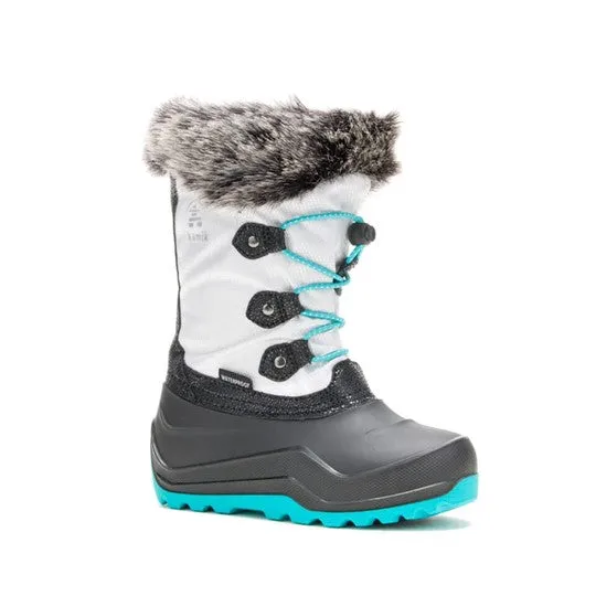 Kid's Powdery3 Waterproof Snow Boot - White/Teal