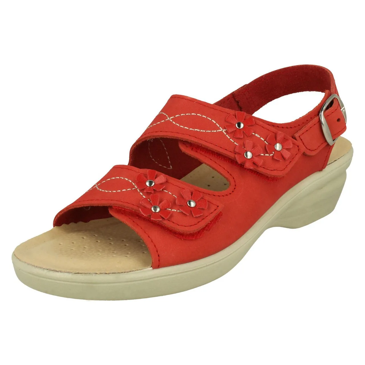 Ladies Padders Hook & Loop Sandals Bluebell