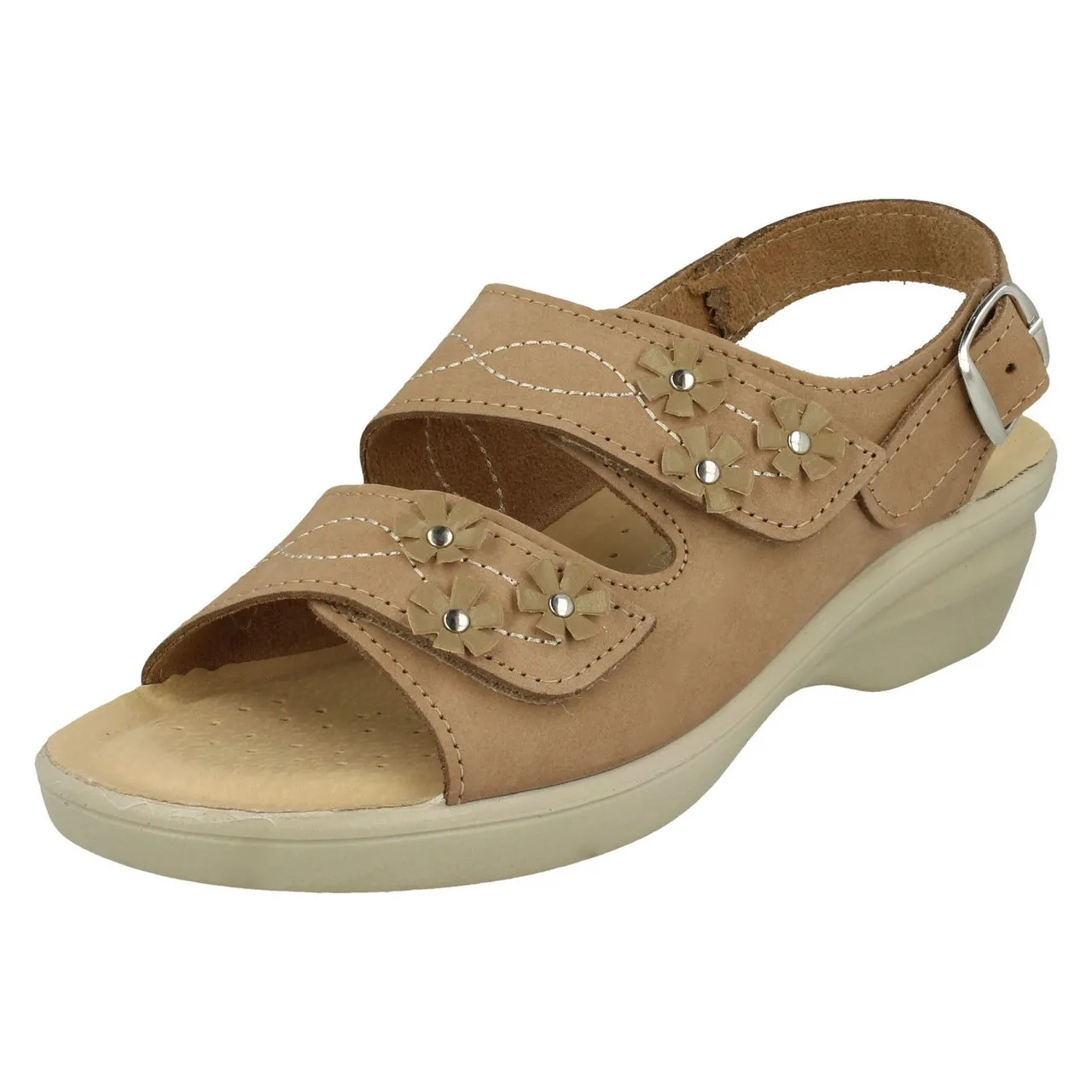 Ladies Padders Hook & Loop Sandals Bluebell