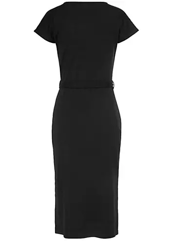 LASCANA Mock Wrap Tie Waist Jersey Dress | Grattan