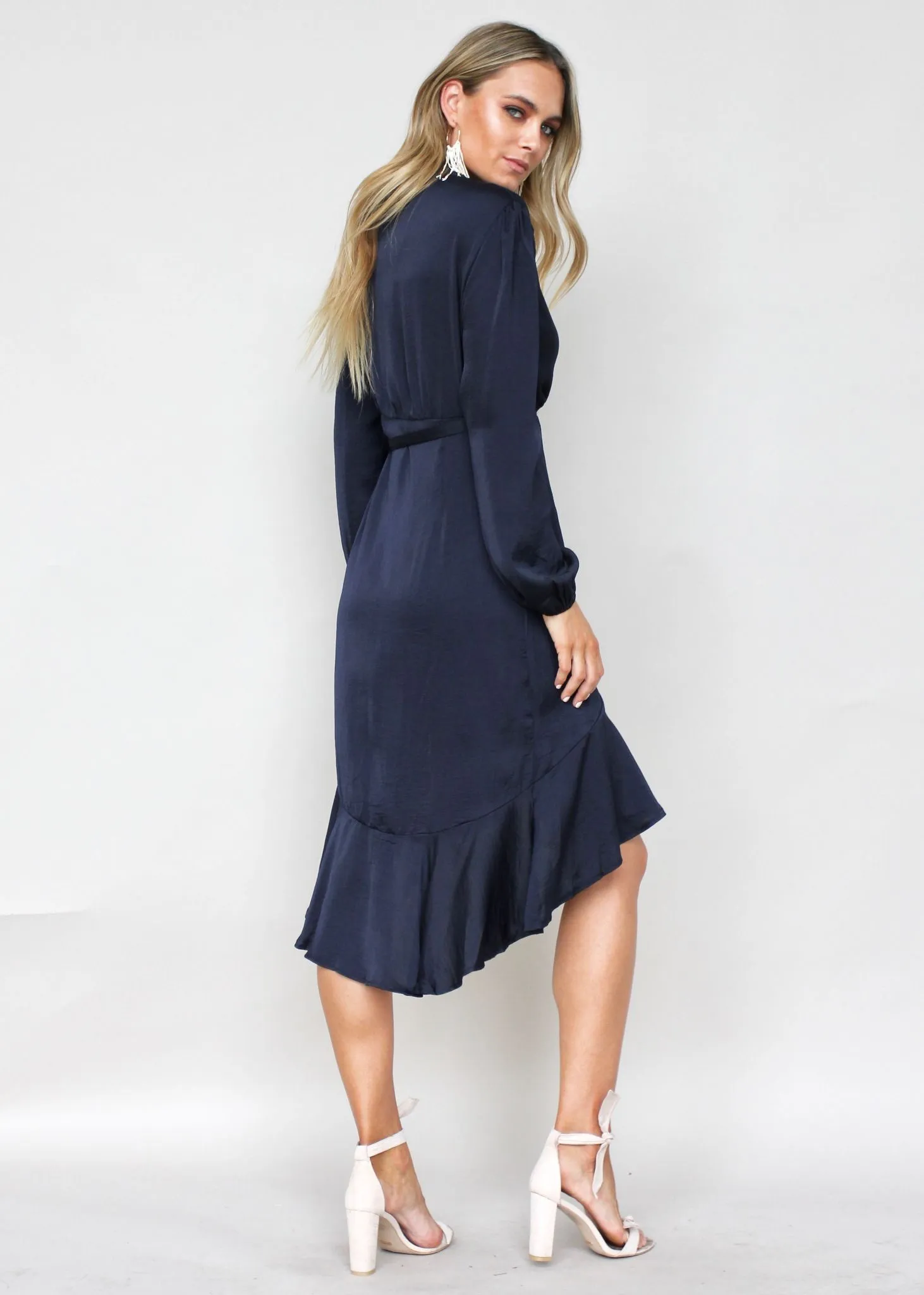 Last Call Wrap Dress - Navy