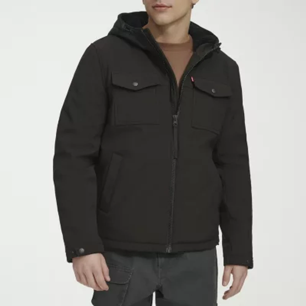 Levi's Mens Lined Water Resistant Sherpa Midweight Softshell Jacket