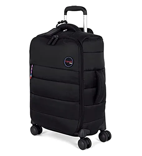 Lipault - Snowflake Carry-On Cabin Size Suitcase Spinner Luggage for Women - Black