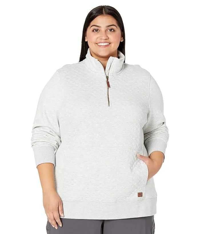 L.L.Bean Plus Size Quilted Sweatshirt 1/4 Zip Pullover Long Sleeve