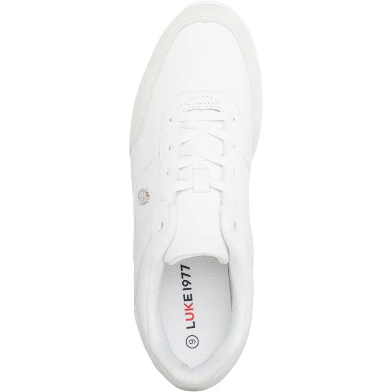 LUKE 1977 Mens Groves Trainers White Mono