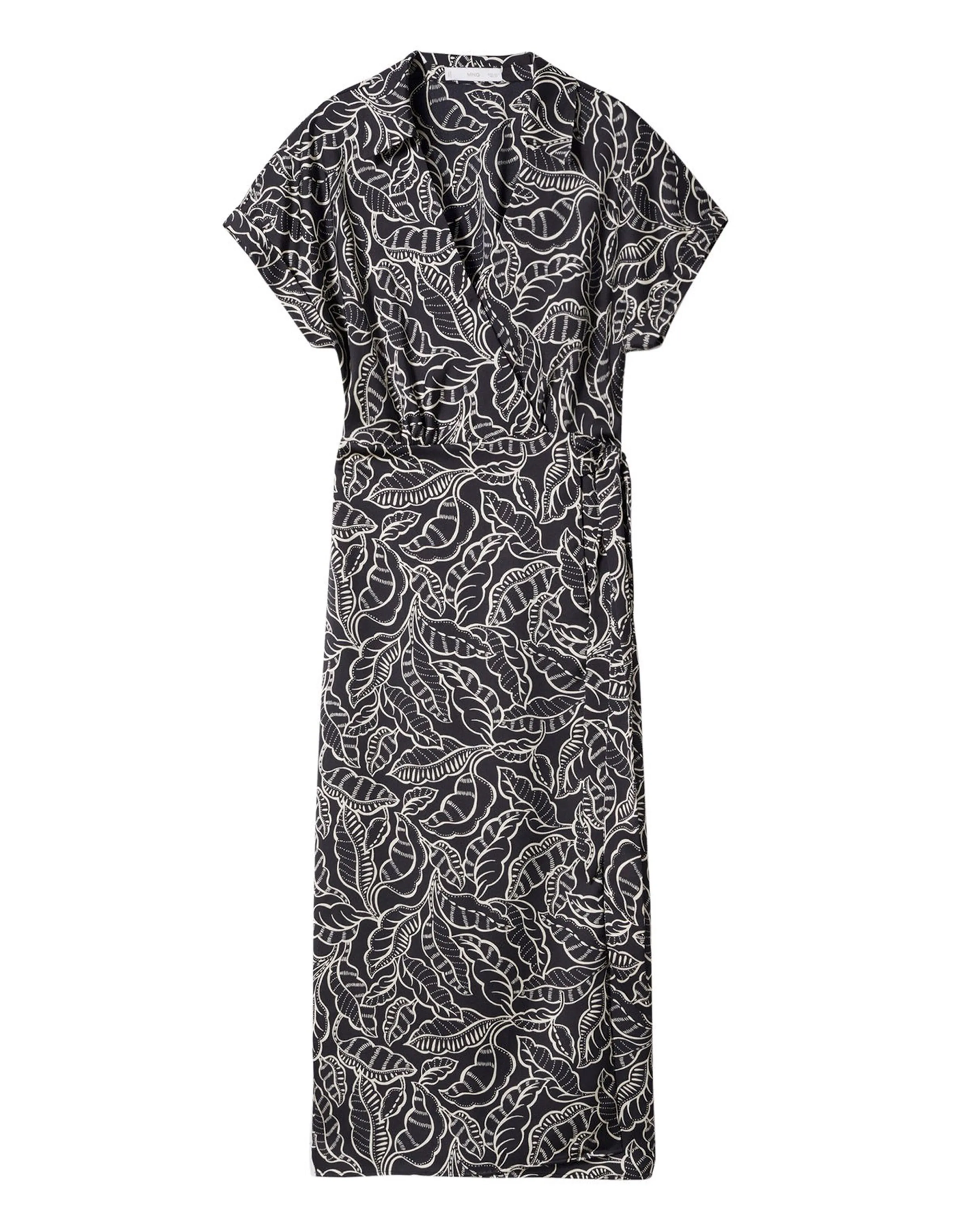 Mango Print Wrap Dress