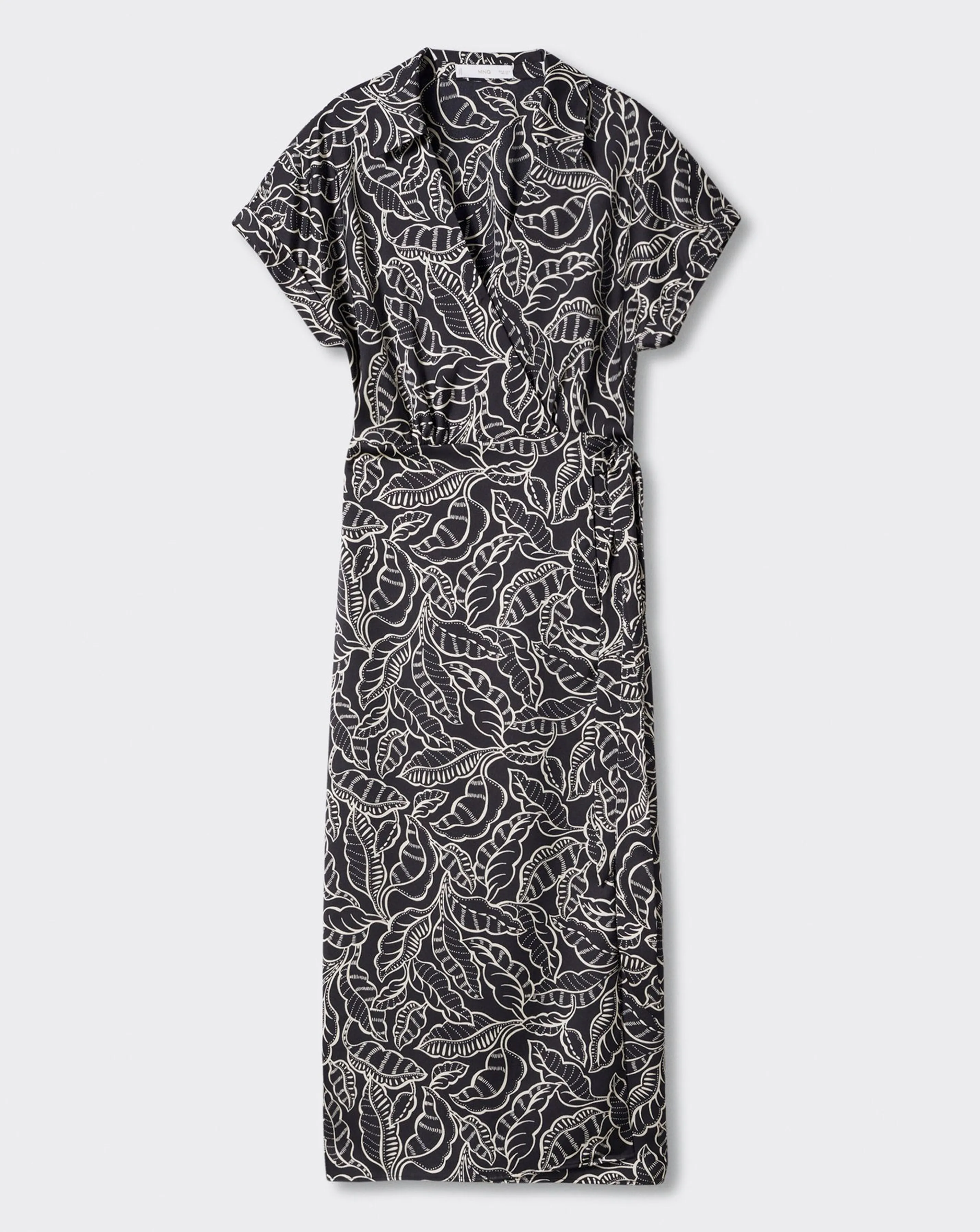 Mango Print Wrap Dress