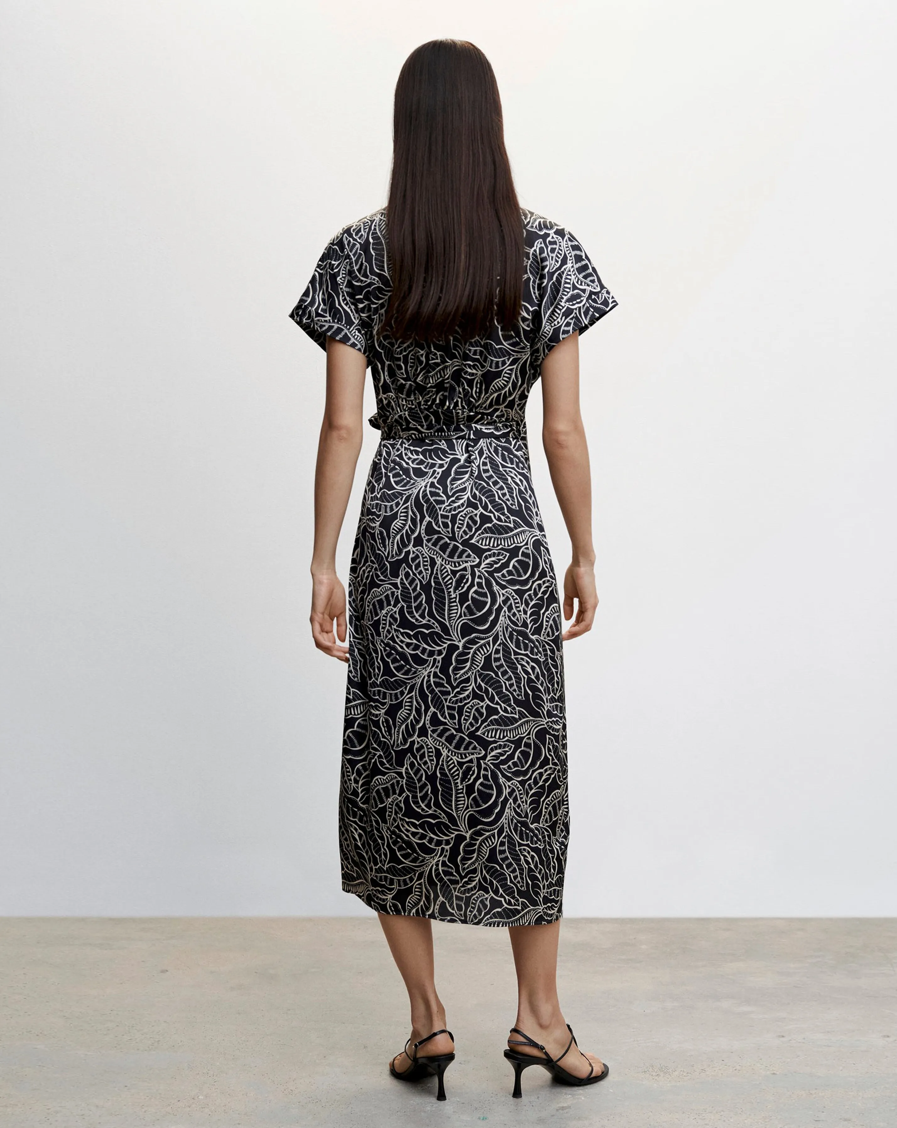 Mango Print Wrap Dress