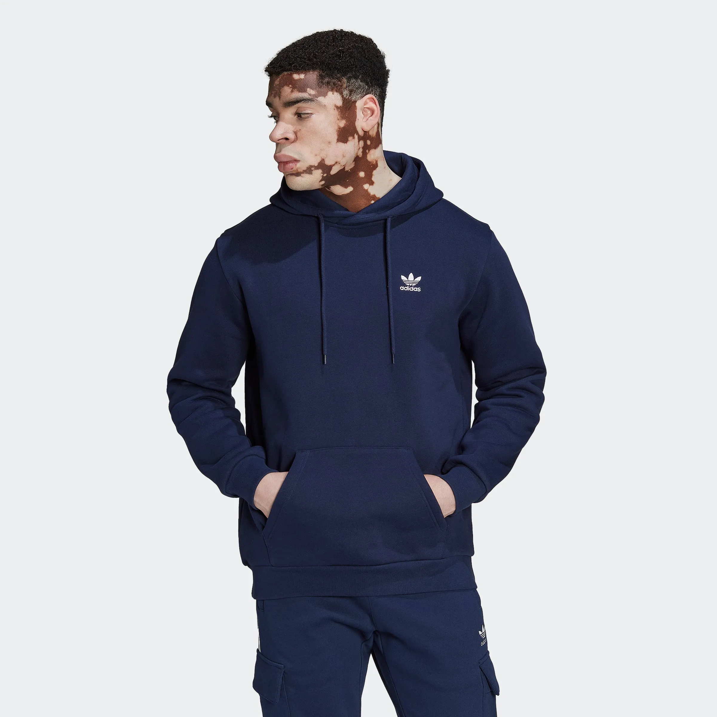 Men's adidas Originals Adicolor Essentials Trefoil Hoodie Night Indigo