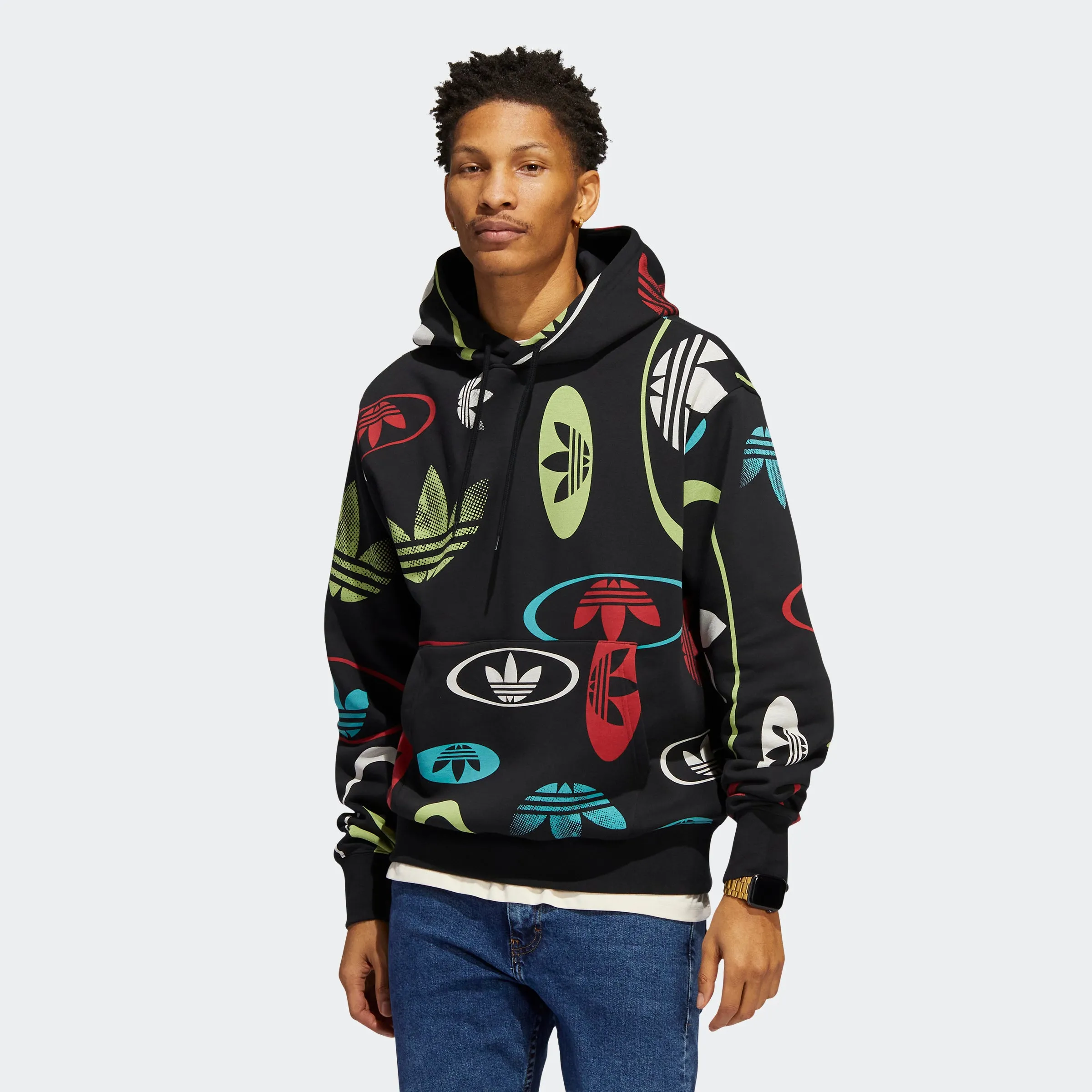 Men's adidas Originals Allover Print Logo Hoodie