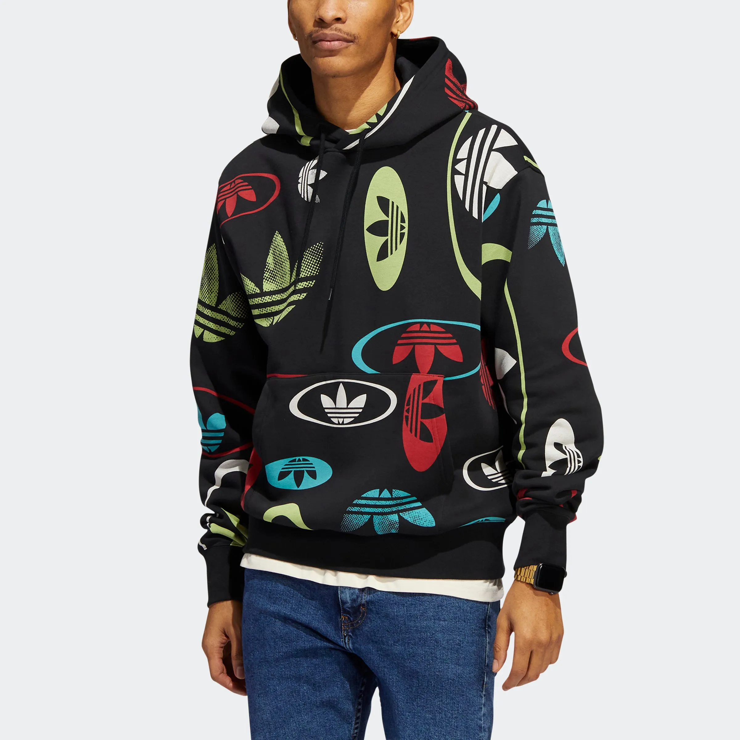 Men's adidas Originals Allover Print Logo Hoodie