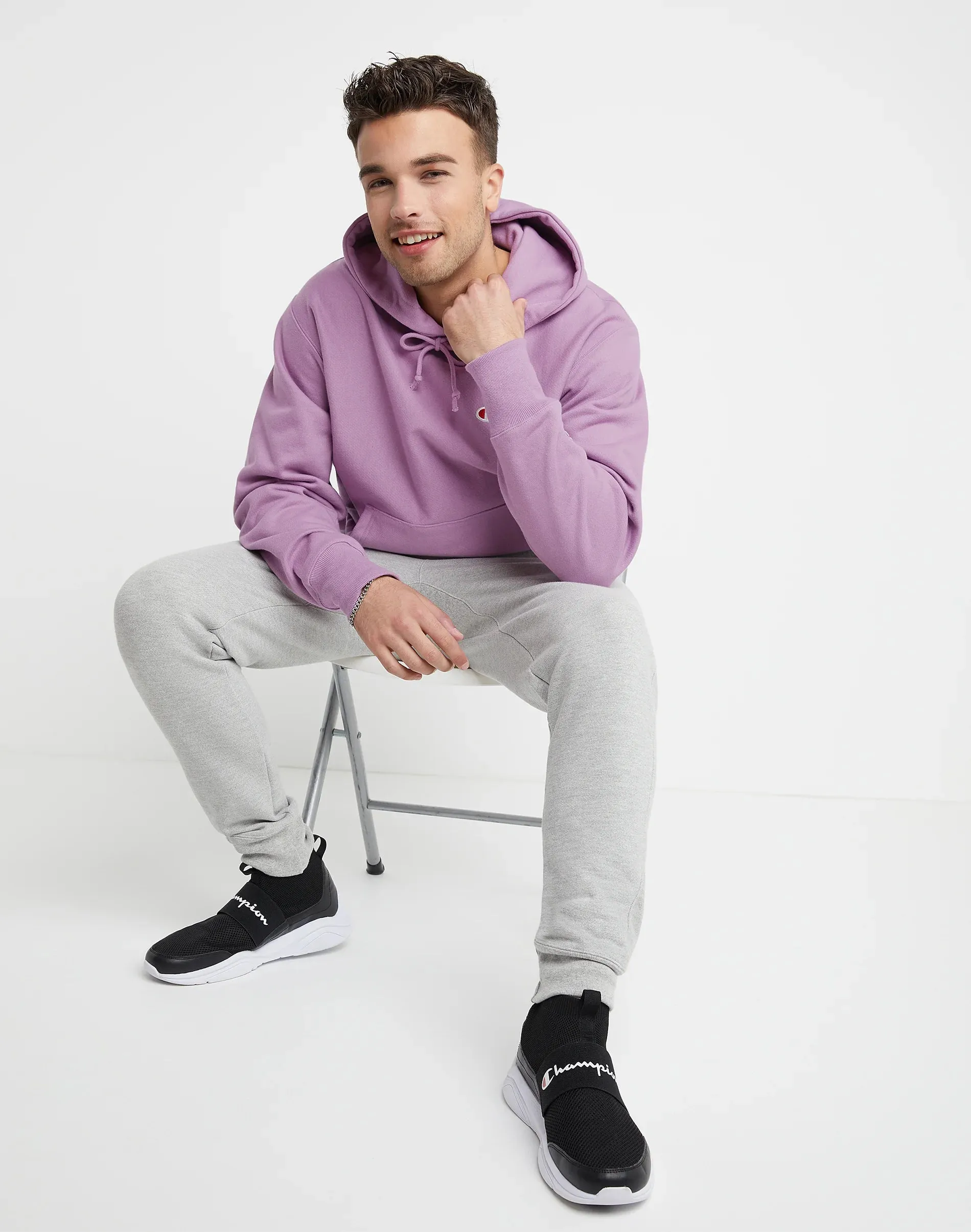 Men's Champion Life Reverse Weave Hoodie Lavender