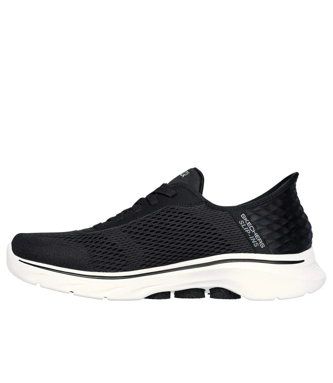 Mens go walk 7 free hand trainers black/white Skechers