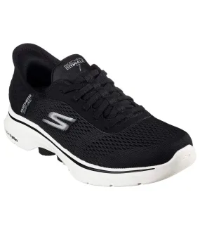 Mens go walk 7 free hand trainers black/white Skechers