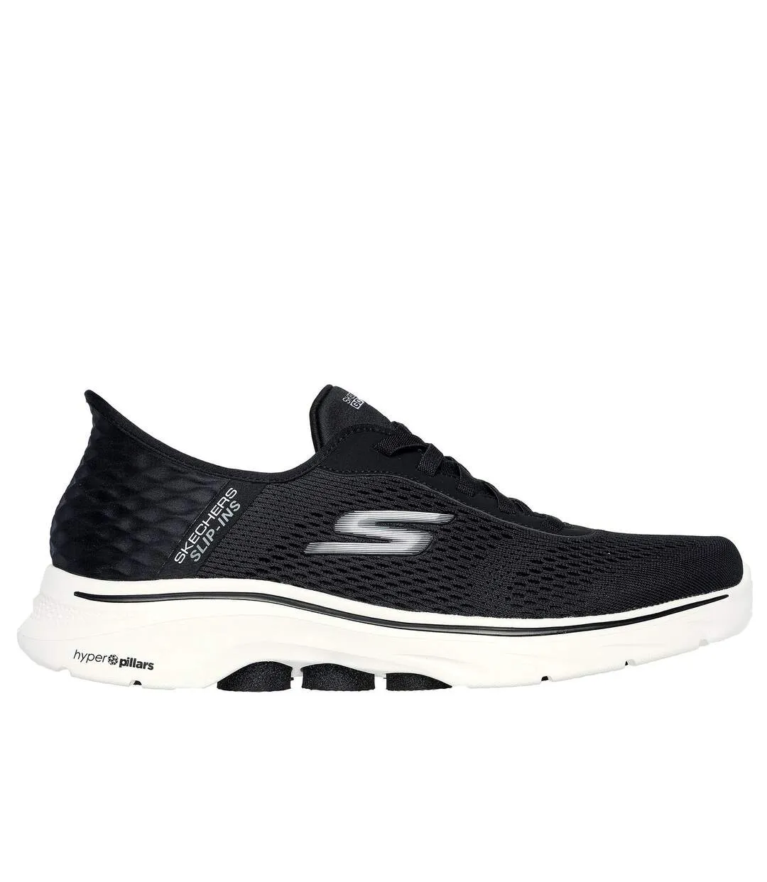 Mens go walk 7 free hand trainers black/white Skechers