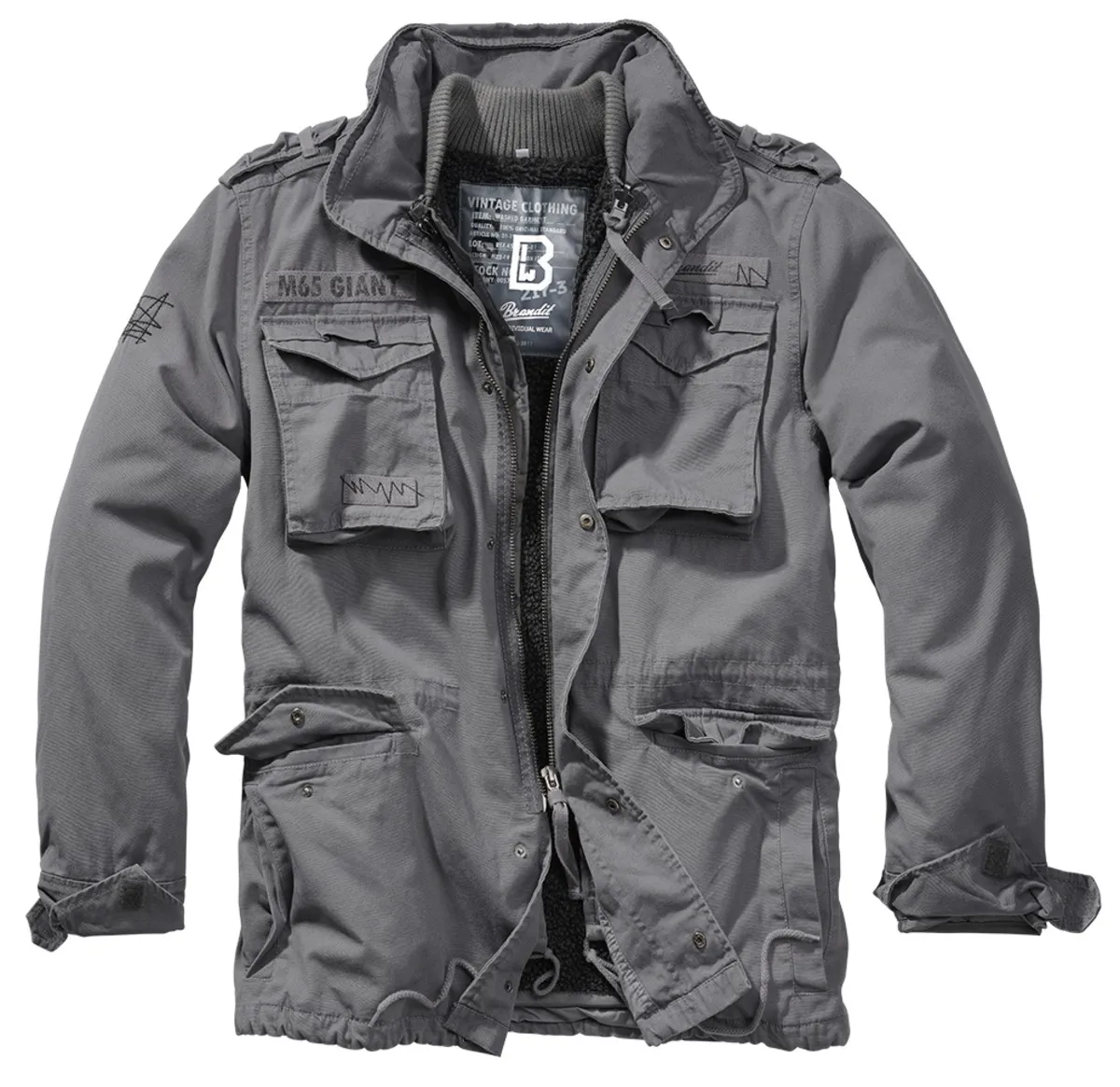 men's jacket BRANDIT - 3101-charcoal grey - M65 Giant  -  Metal-shop