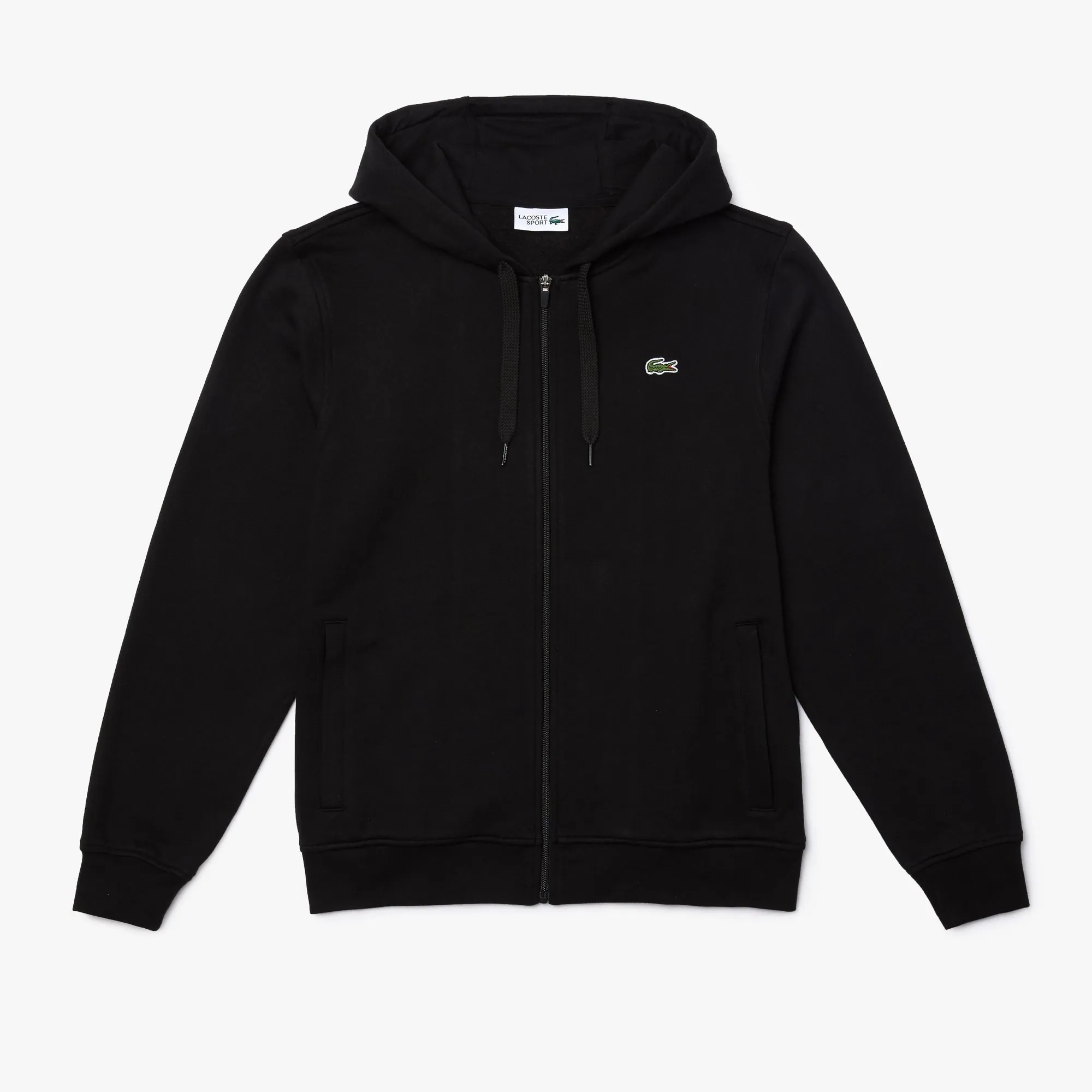 Men's Lacoste SPORT Lightweight Bi-material Hoodie Black