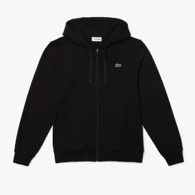 Men's Lacoste SPORT Lightweight Bi-material Hoodie Black