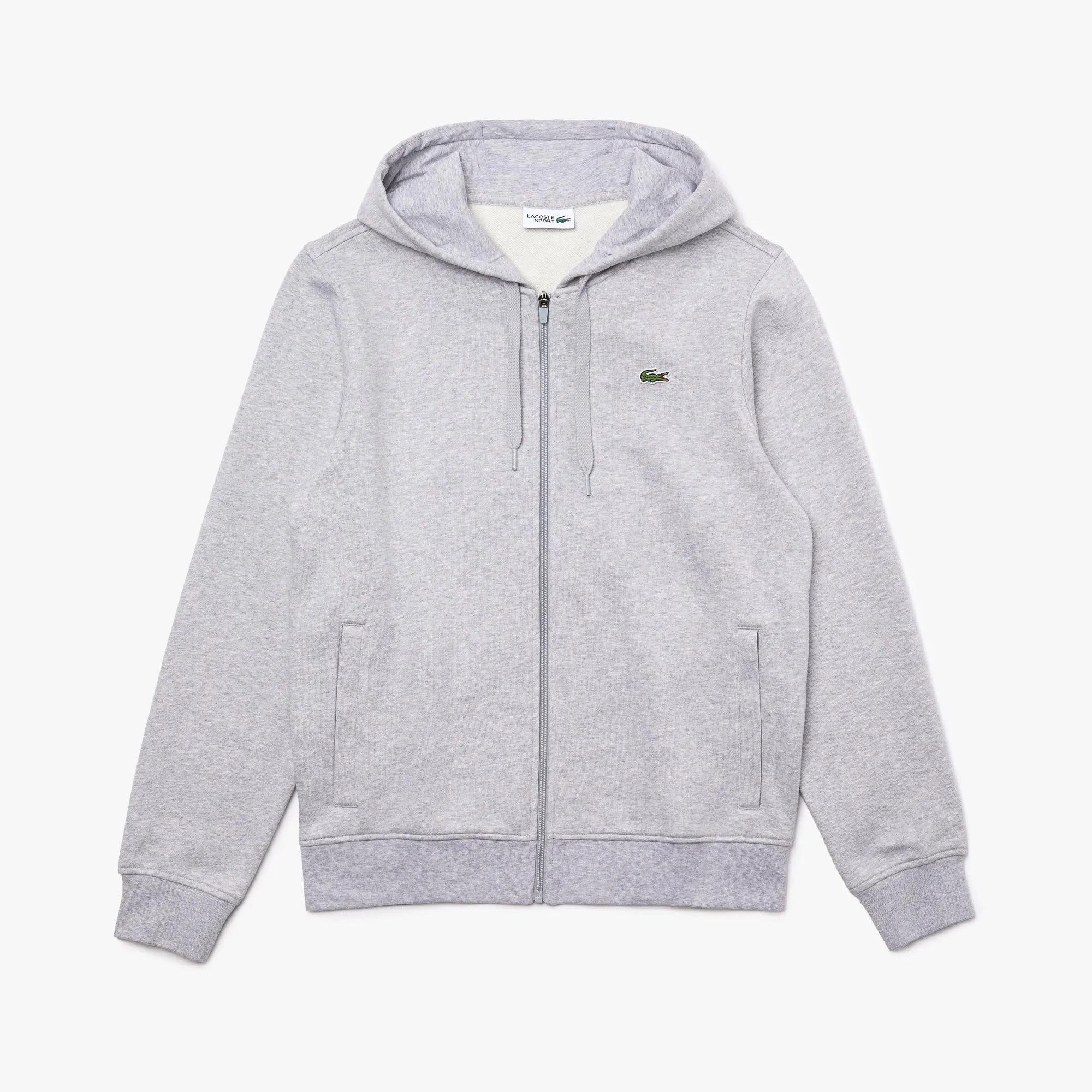 Men's Lacoste SPORT Lightweight Bi-material Hoodie Grey