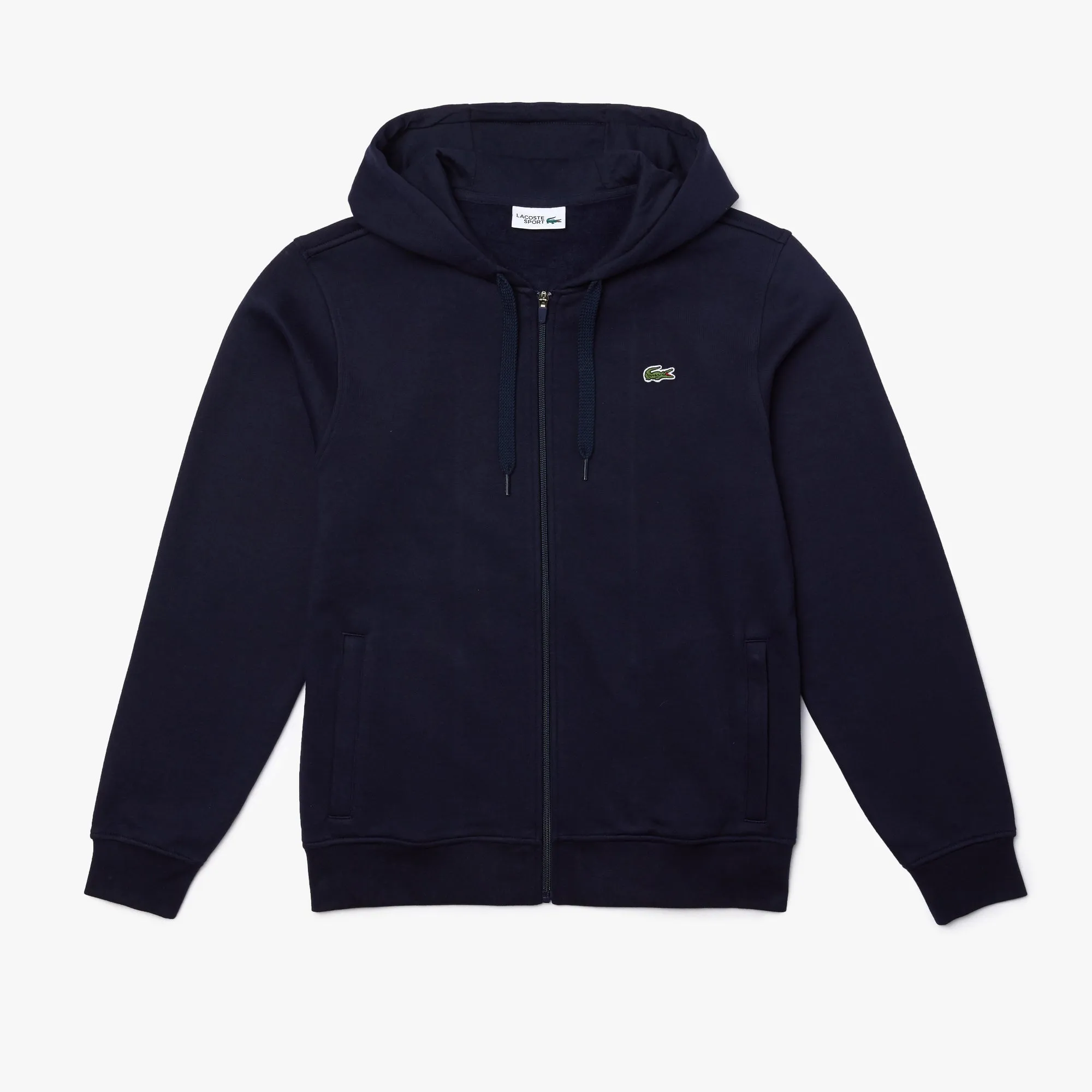 Men's Lacoste SPORT Lightweight Bi-material Hoodie Navy Blue