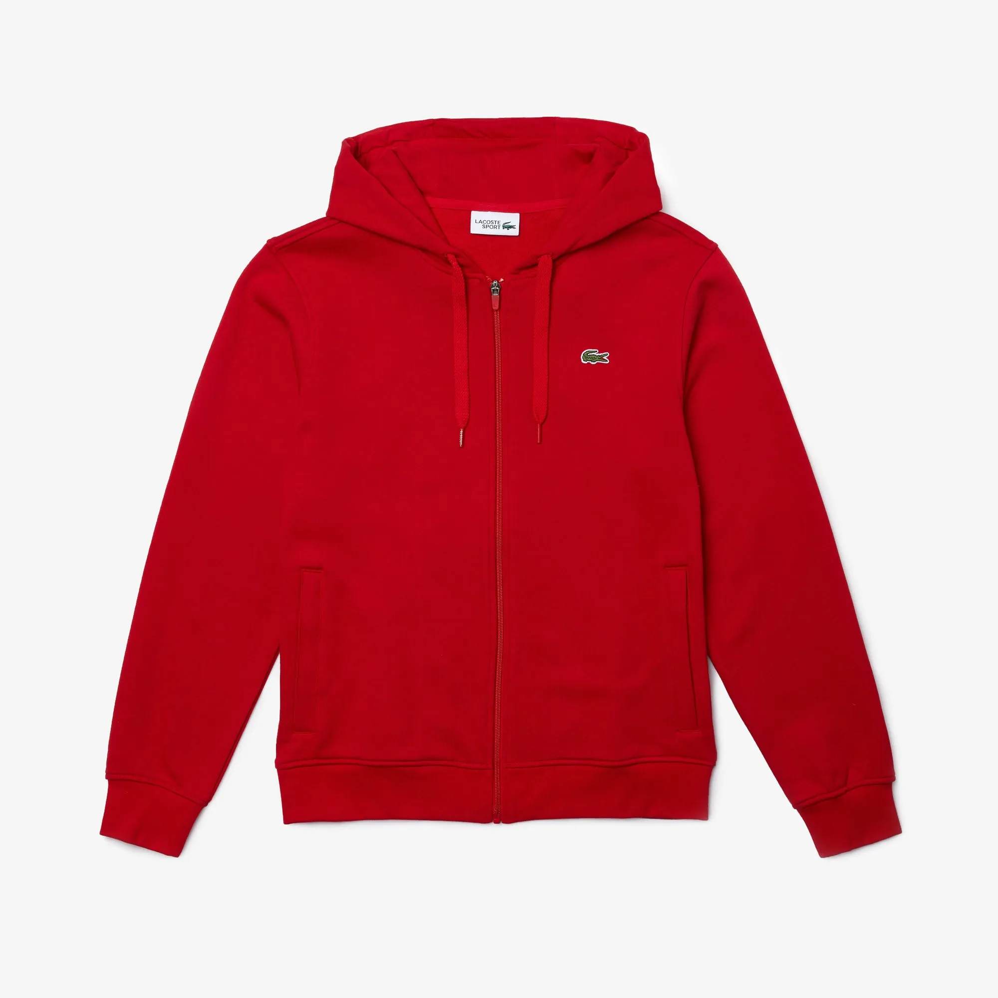 Men's Lacoste SPORT Lightweight Bi-material Hoodie Red