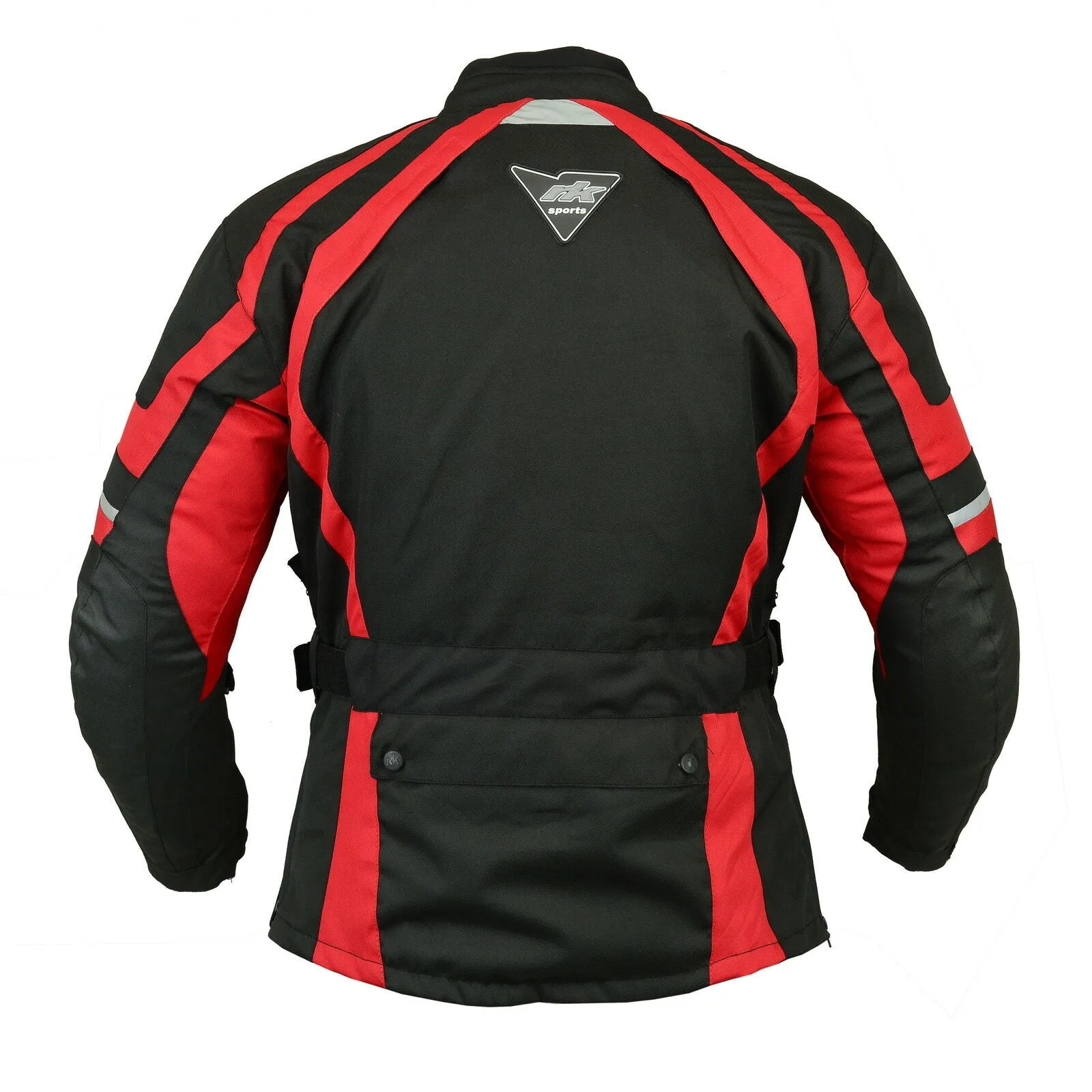 Men's Plus Size Black And Blue Waterproof Motorbike Jacket With CE Armour