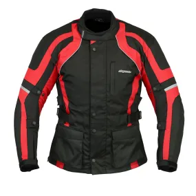 Men's Plus Size Black And Blue Waterproof Motorbike Jacket With CE Armour