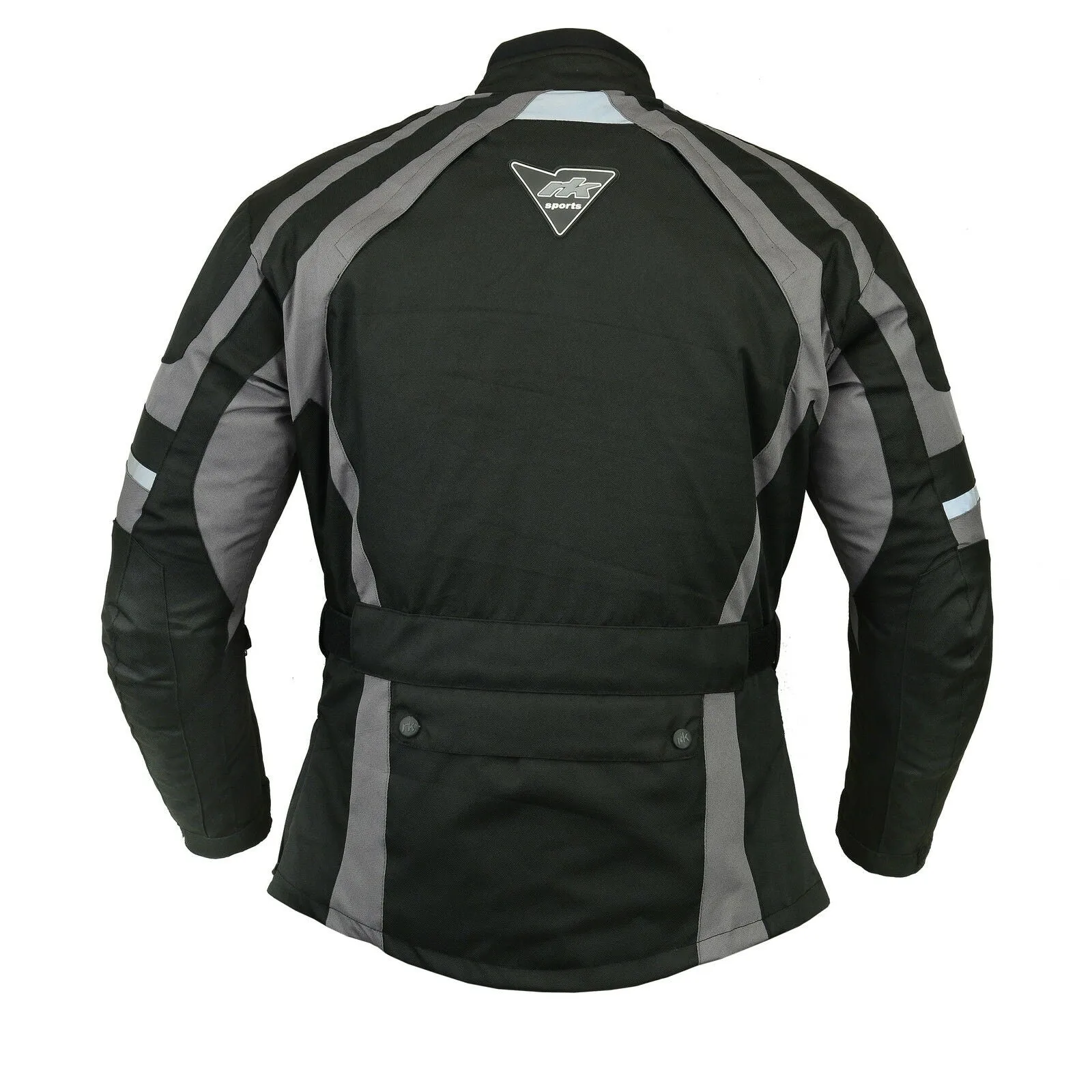 Men's Plus Size Black And Blue Waterproof Motorbike Jacket With CE Armour