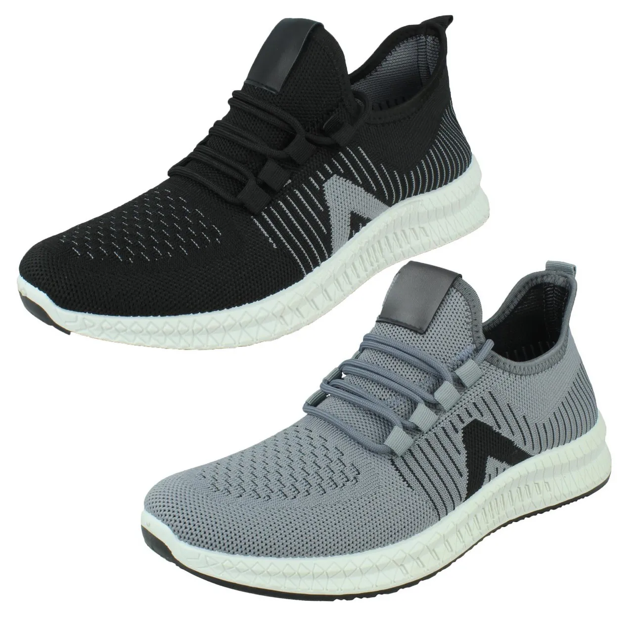 Mens Reflex Knitted Lace Up Trainers A2R186