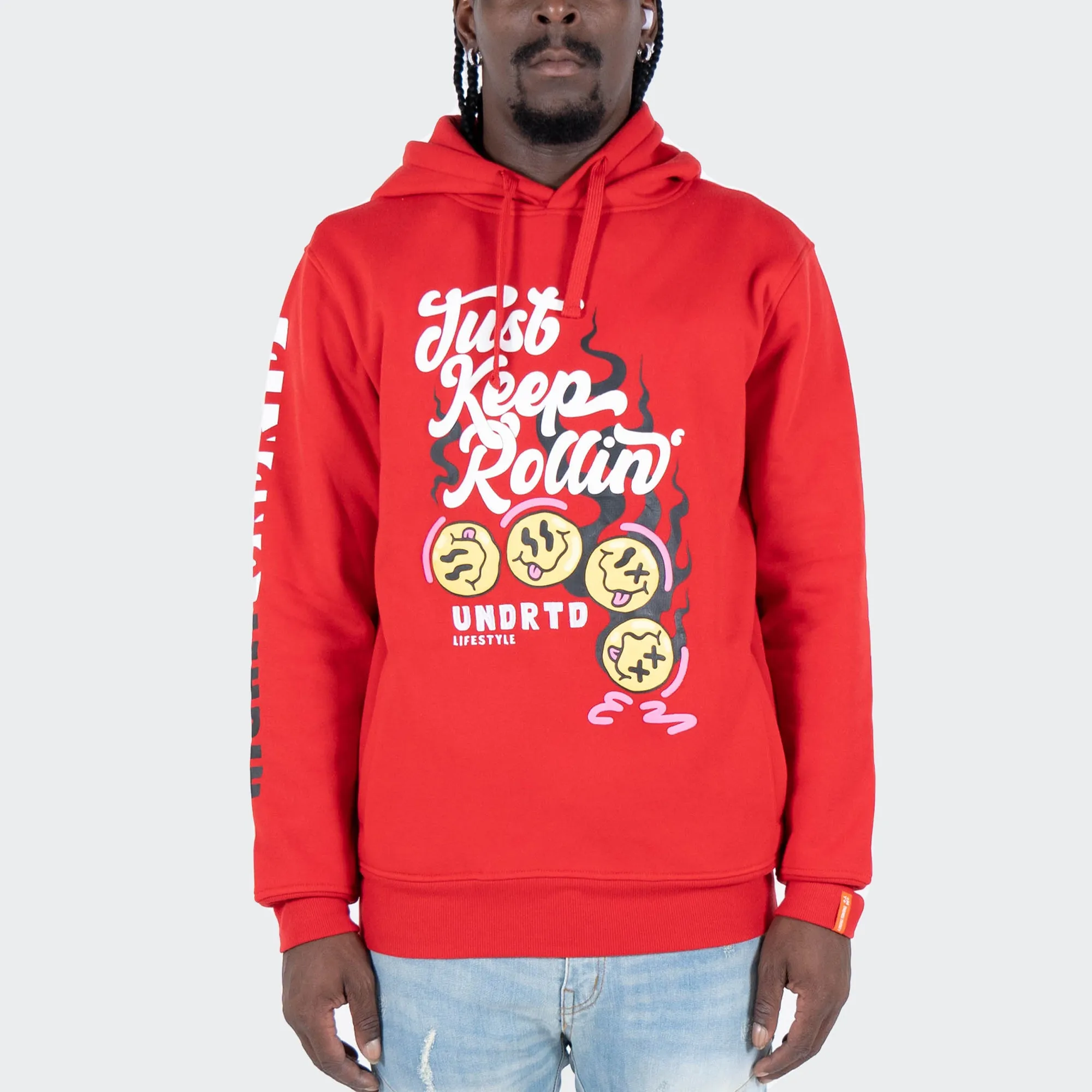 Men's TWO MILL TWENTY Just Keep Rollin Hoodie Red