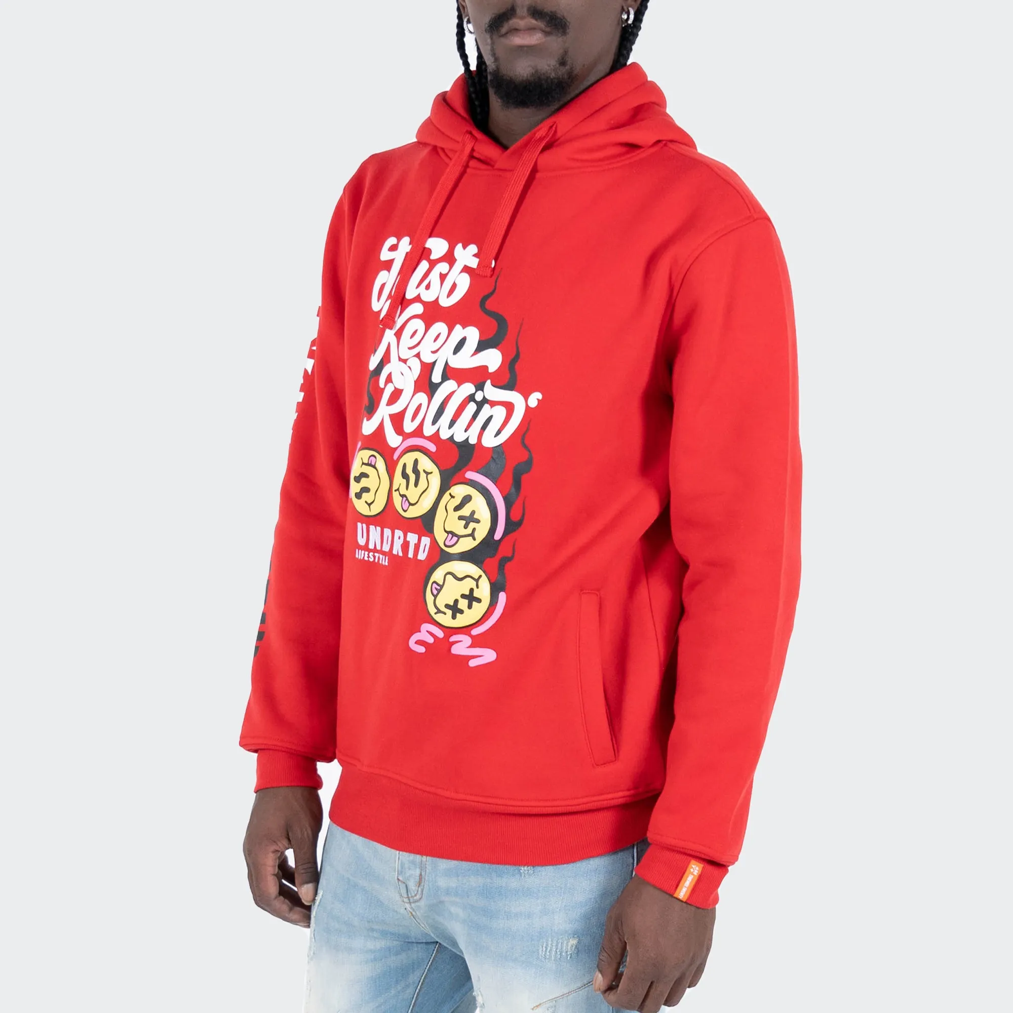 Men's TWO MILL TWENTY Just Keep Rollin Hoodie Red