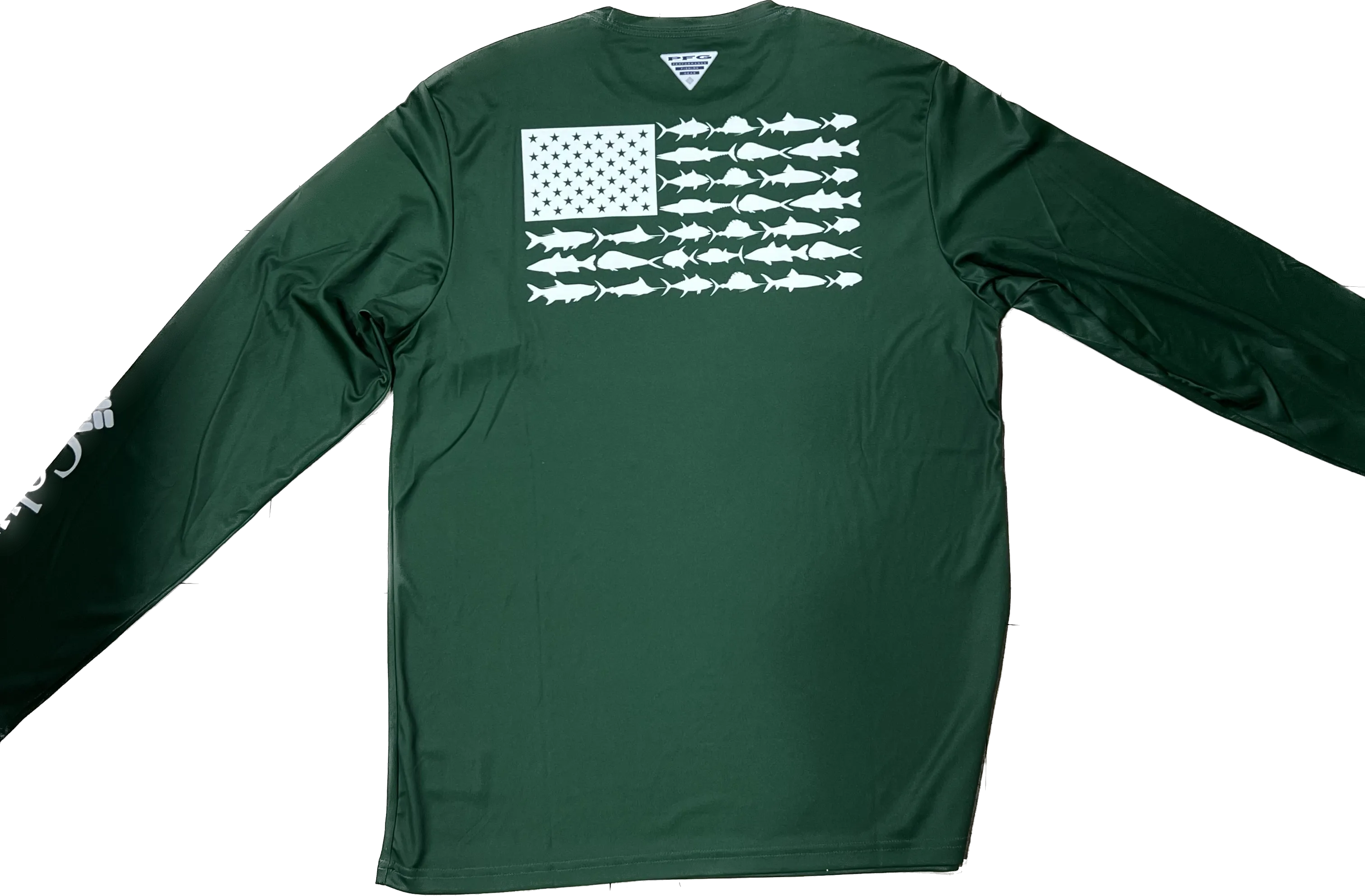 Miami Hurricanes Columbia Terminal Tackle Fish Flag L/S T-Shirt - Green