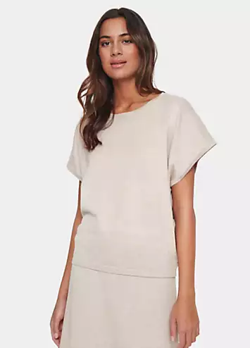 Mila Short Sleeve Round Neck Pullover by Saint Tropez | Look Again