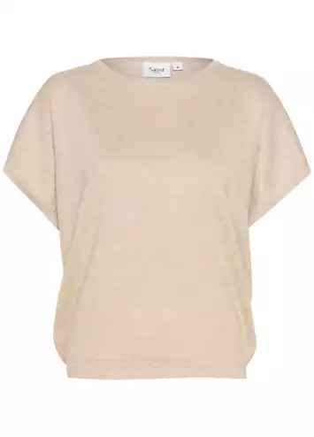 Mila Short Sleeve Round Neck Pullover by Saint Tropez | Look Again