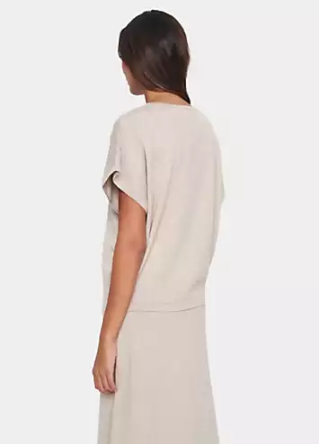 Mila Short Sleeve Round Neck Pullover by Saint Tropez | Look Again