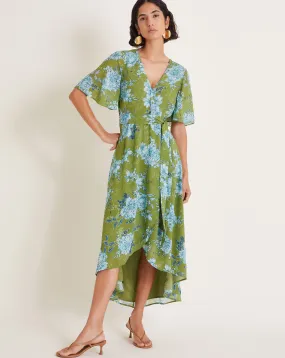 Monsoon Eva Floral Wrap Midi Dress