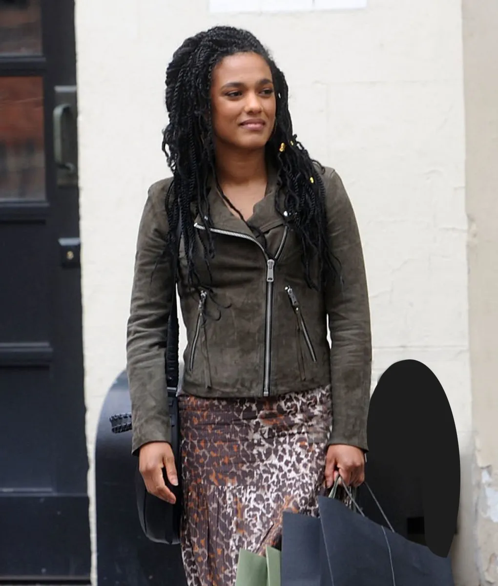 New Amsterdam Dr. Helen (Freema Agyeman) Suede Jacket | TLC