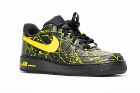 Nike Air Force 1 Black Custom 'Yellowed Up' Edition