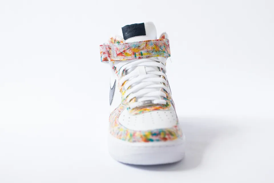 Nike Air Force 1 Mids White  'Fruity Pebbles' Custom Edition