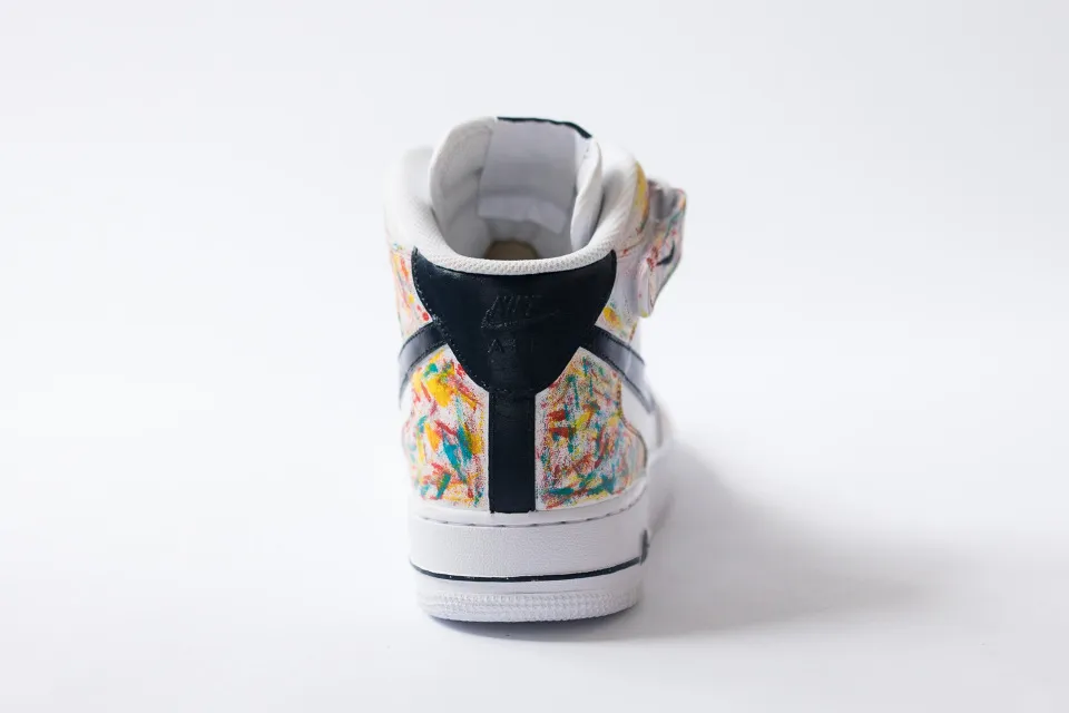 Nike Air Force 1 Mids White  'Fruity Pebbles' Custom Edition