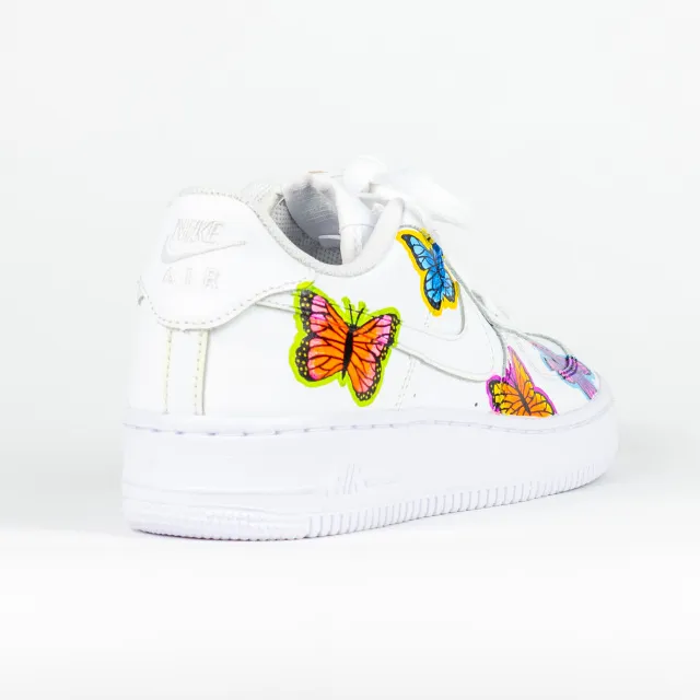 Nike Air Force 1 White Custom 'Butterflies' Alison Edition