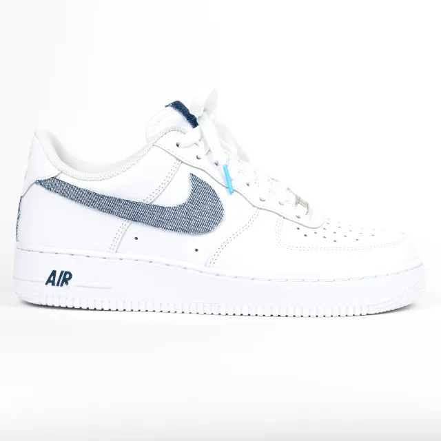 Nike Air Force 1 White Custom 'Denim' Edition W/ Custom Matching Insoles