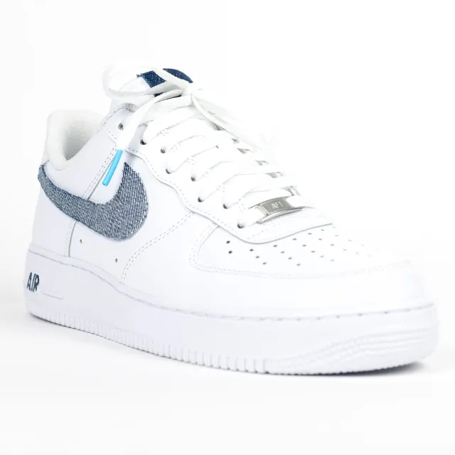 Nike Air Force 1 White Custom 'Denim' Edition W/ Custom Matching Insoles