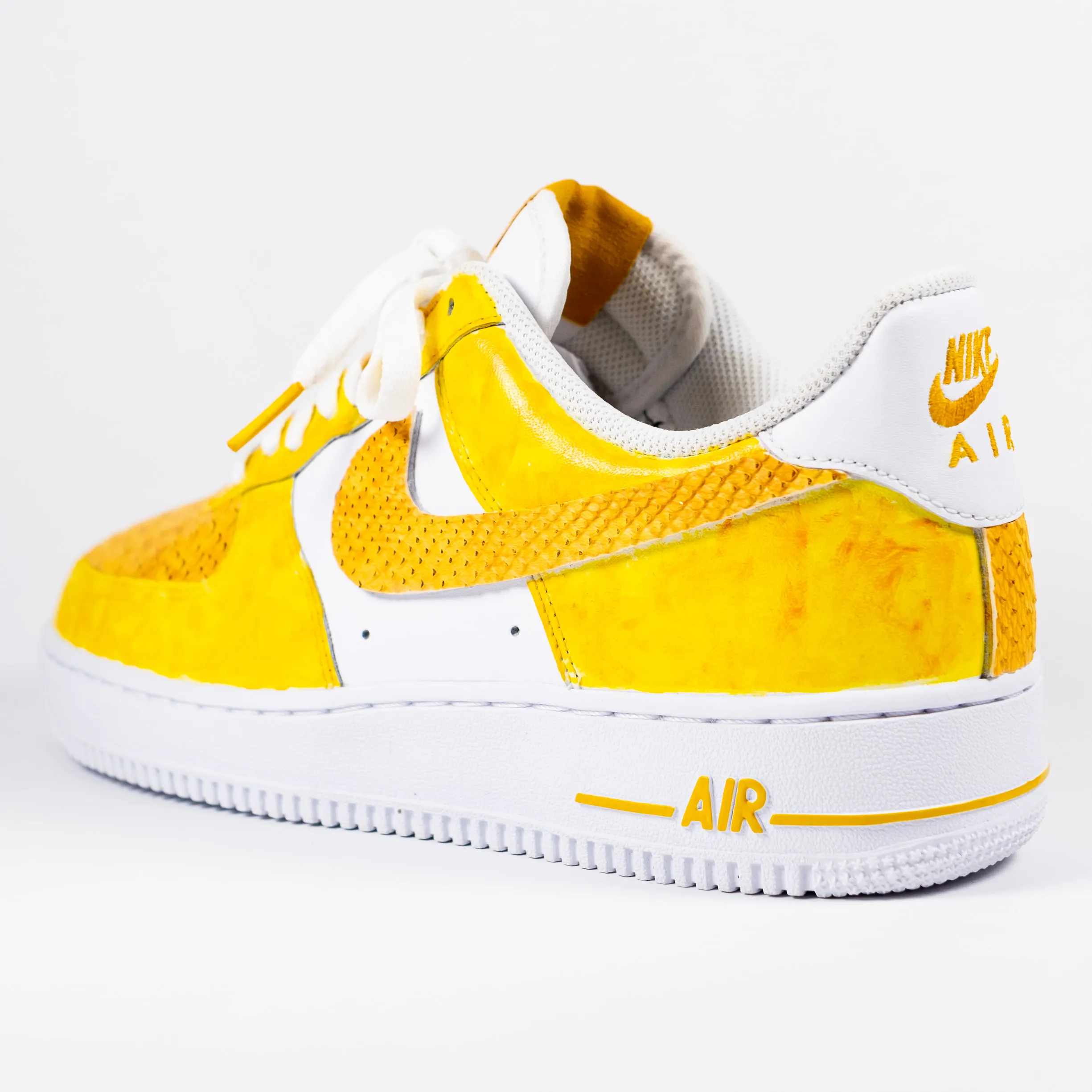 Nike Air Force 1 White Custom 'Goldfish' Premo Edition