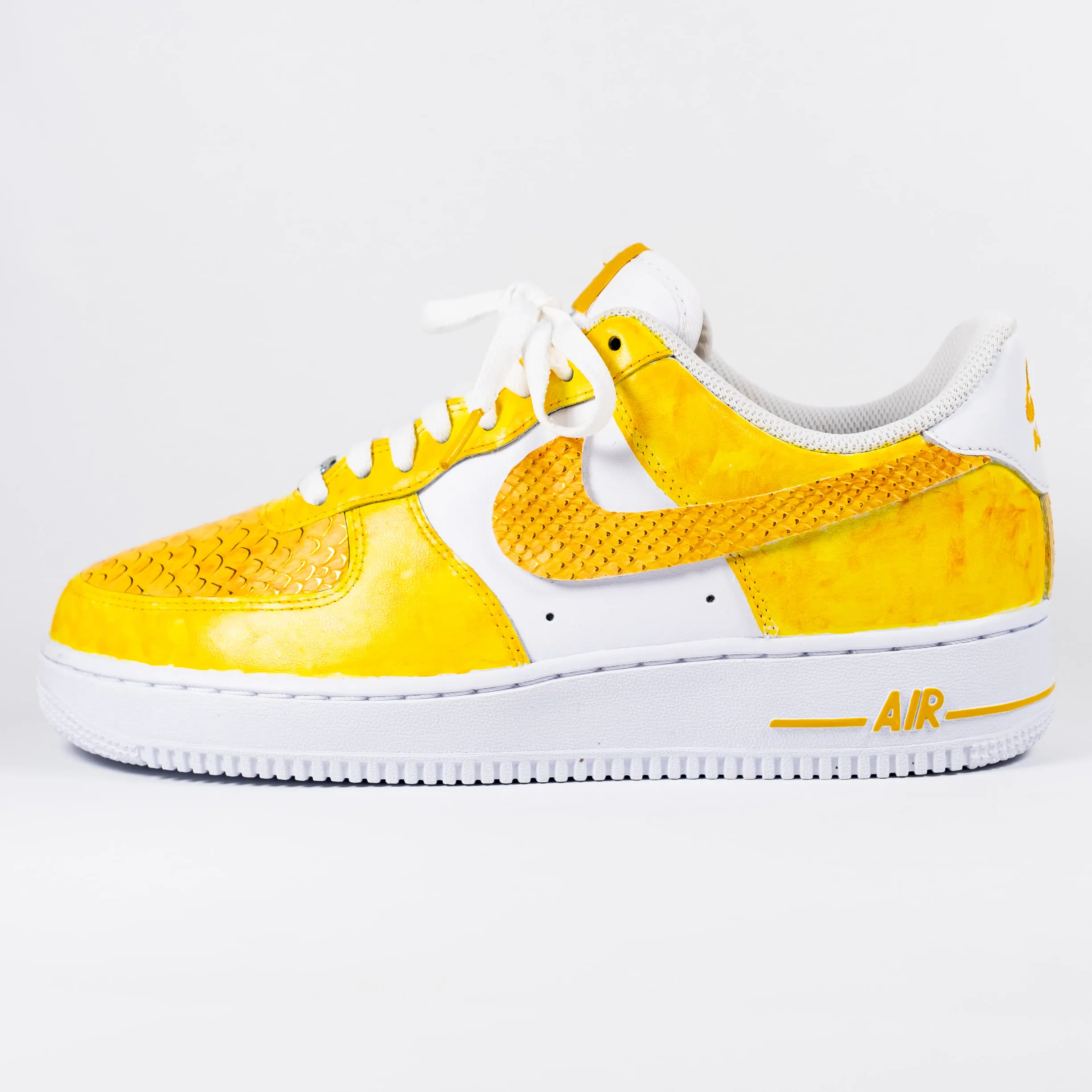 Nike Air Force 1 White Custom 'Goldfish' Premo Edition